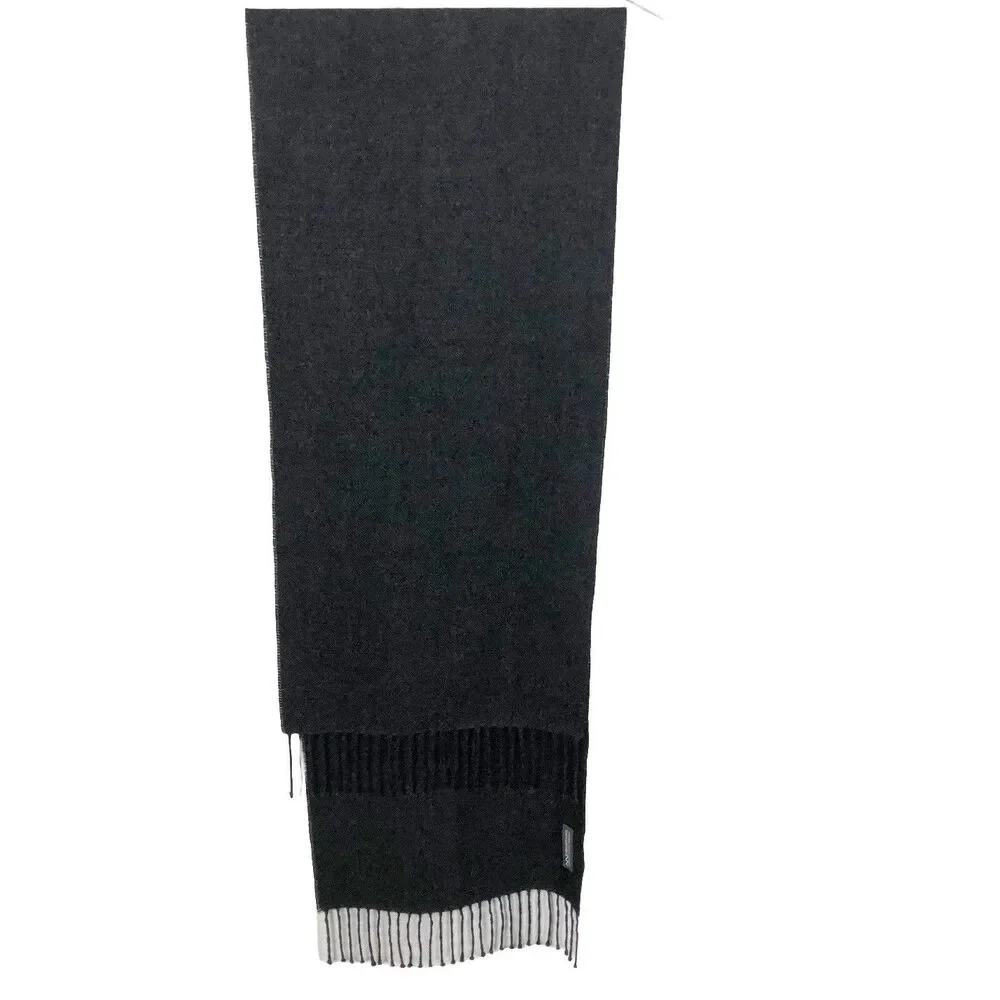Anntarah Handmade Baby Alpaca Made In Peru Dark Gray Heather 12.5” X 70”  $249